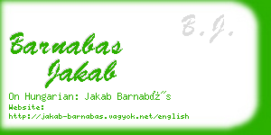 barnabas jakab business card